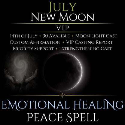 July New Moon Emotional Healing Peace Spell