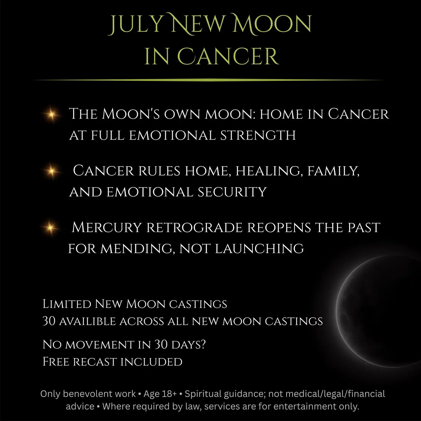 July New Moon Truth Reveal Clarity Spell