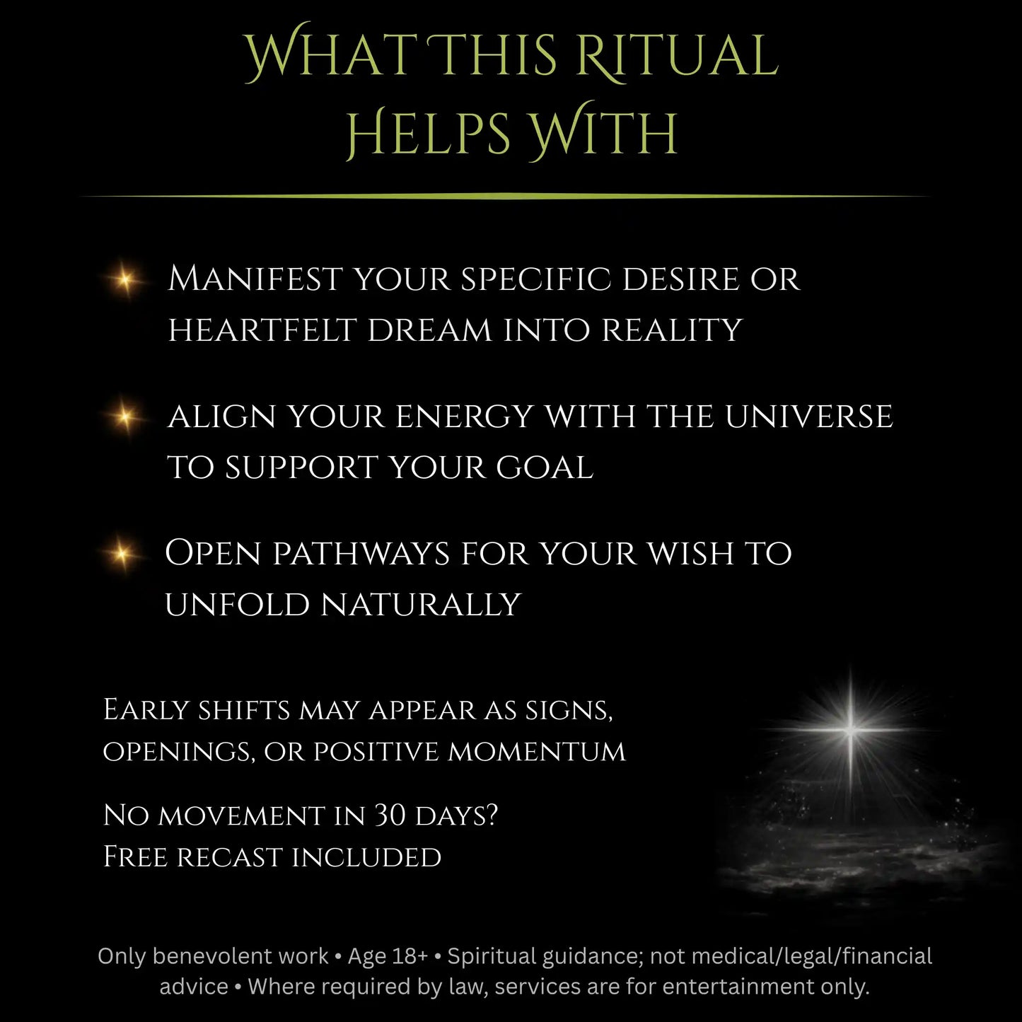 December New Moon Make A Wish Bespoke Spell