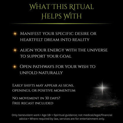 Blue Full Moon Make A Wish Bespoke Spell