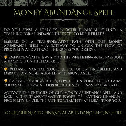 Crow New Moon Potent Windfall Abundance Spell