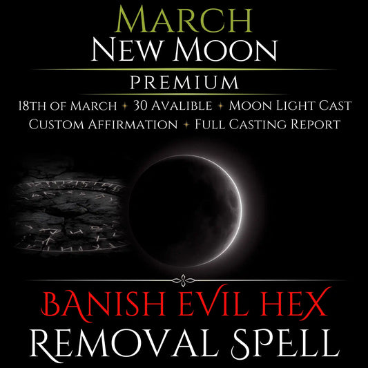 March New Moon Banish Evil Hex Removal Spell
