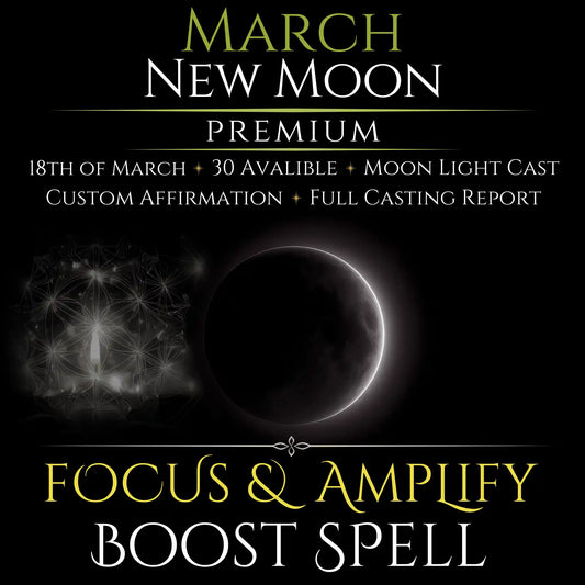 March New Moon Focus & Amplify Boost Spell