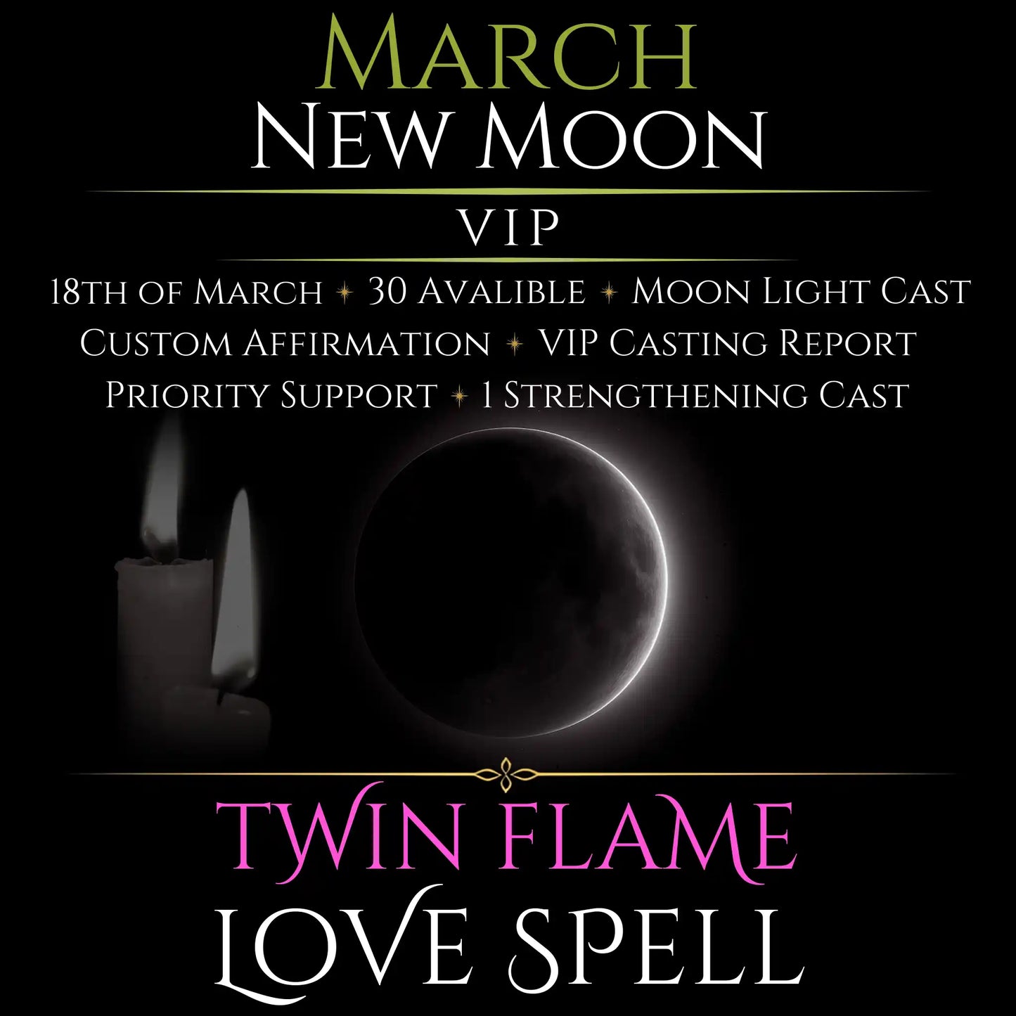 March New Moon Twin Flame Love Spell
