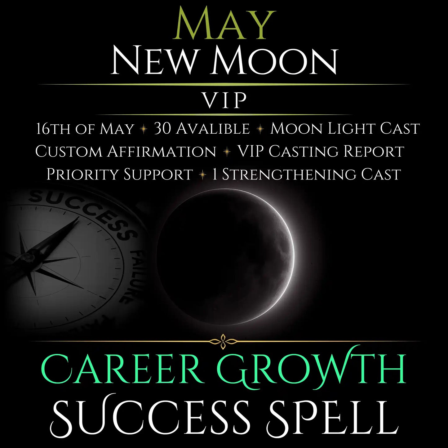 May New Moon Career Growth Success Spell