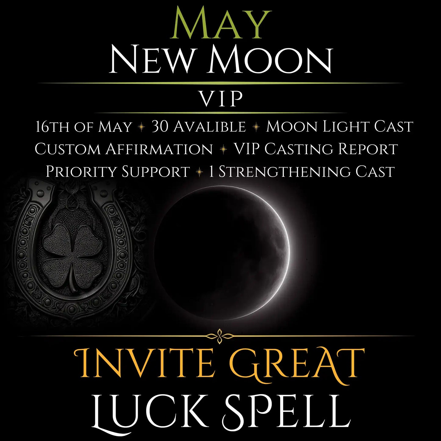May New Moon Invite Great Luck Spell