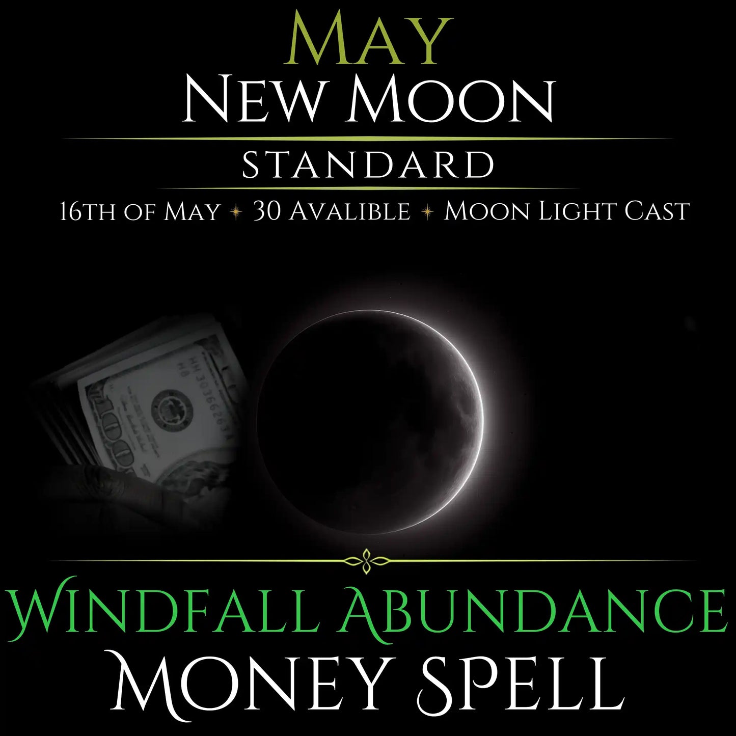 May New Moon Windfall Abundance Money Spell