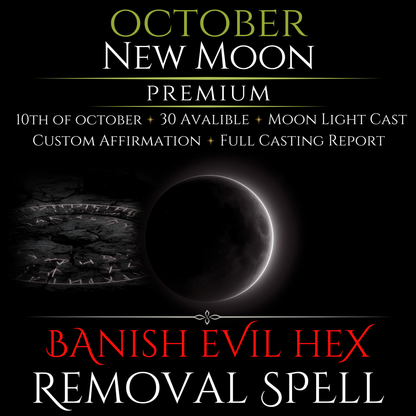 October New Moon Banish Evil Hex Removal Spell