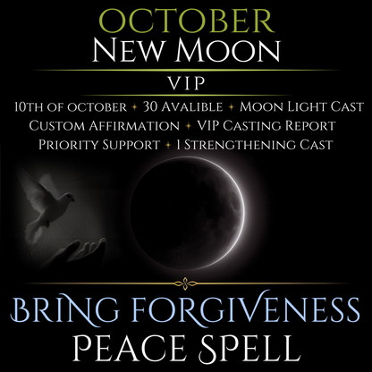October New Moon Bring Forgiveness Peace Spell