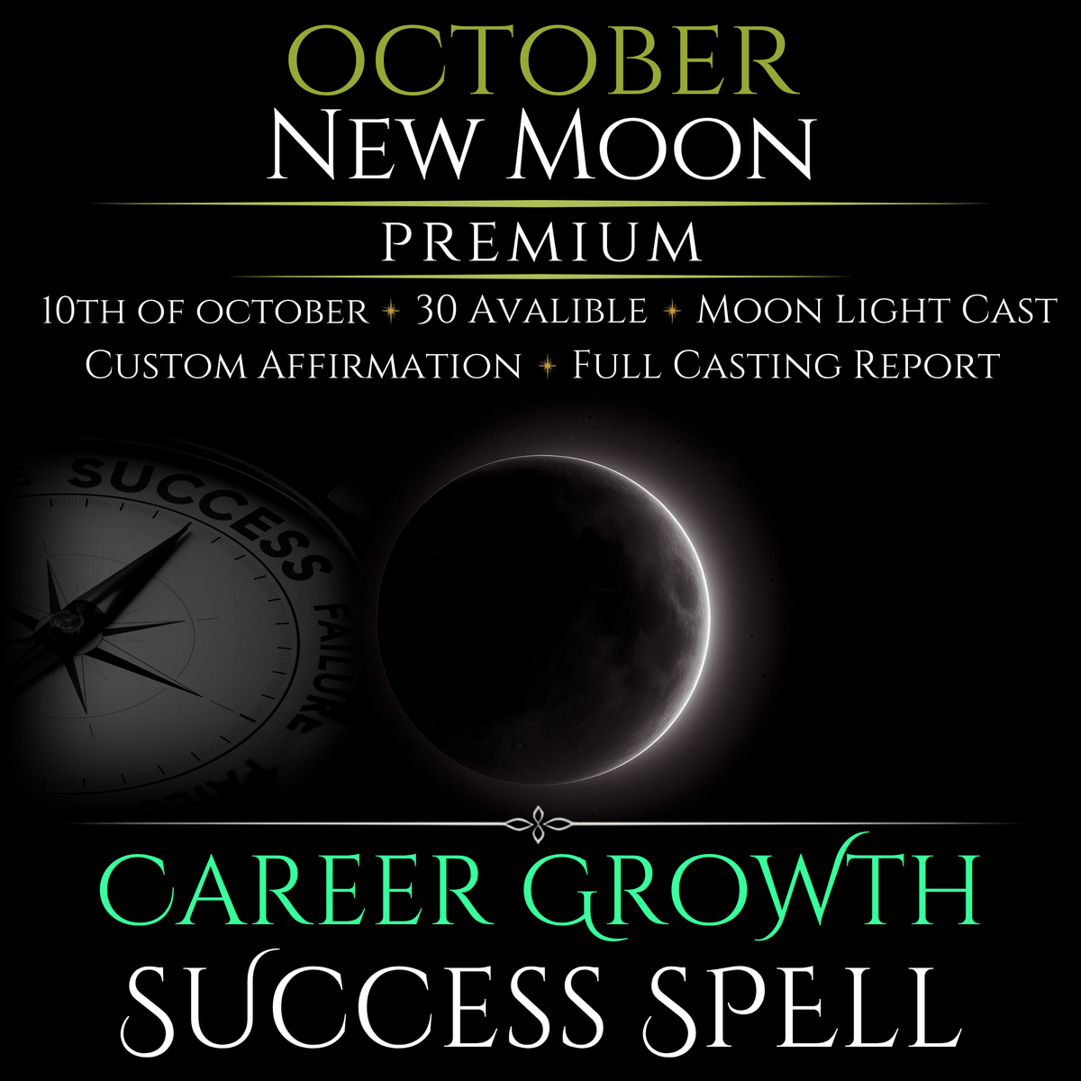 October New Moon Career Growth Success Spell