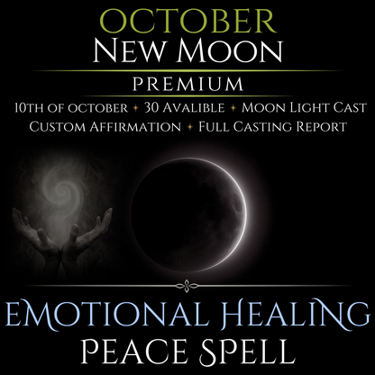 October New Moon Emotional Healing Peace Spell