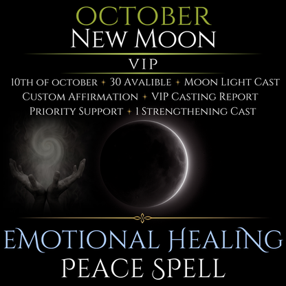 October New Moon Emotional Healing Peace Spell