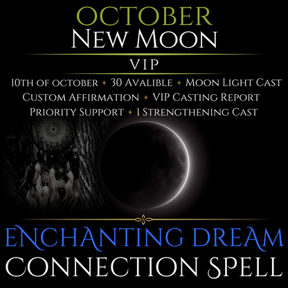 October New Moon Enchanting Dream Connection Spell