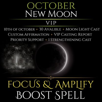 October New Moon Focus & Amplify Boost Spell