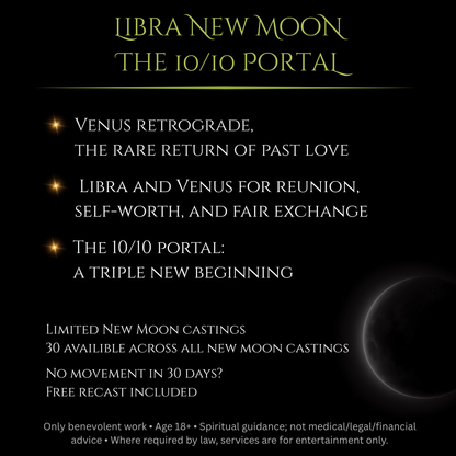 October New Moon Career Growth Success Spell
