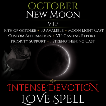October New Moon Intense Devotion Love Spell