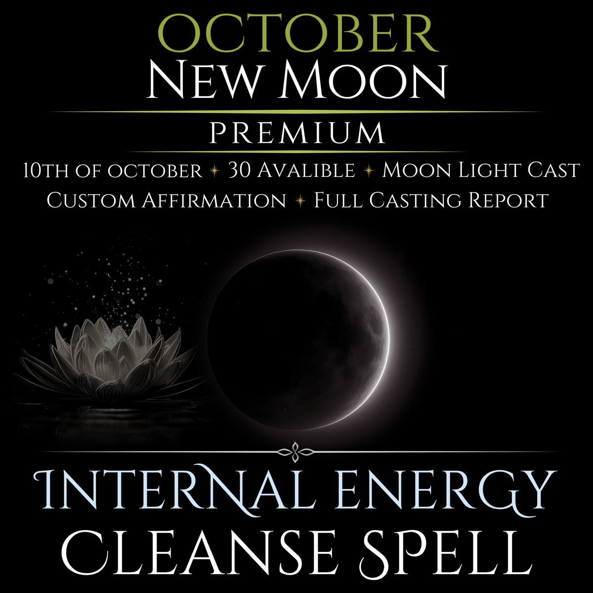 October New Moon Internal Energy Cleanse Spell