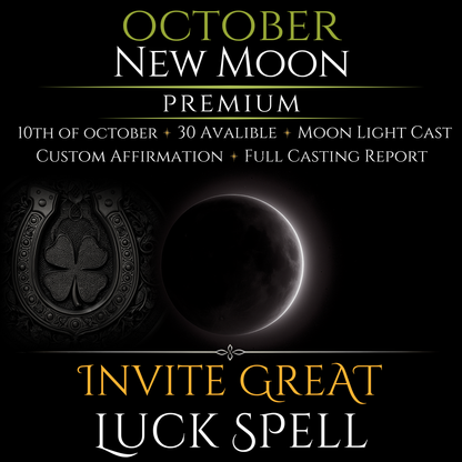 October New Moon Invite Great Luck Spell