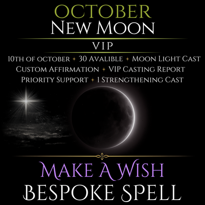 October New Moon Make A Wish Bespoke Spell