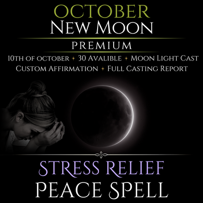 October New Moon Stress Relief Peace Spell