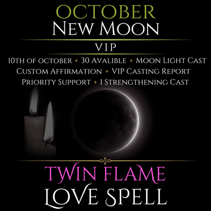 October New Moon Twin Flame Love Spell