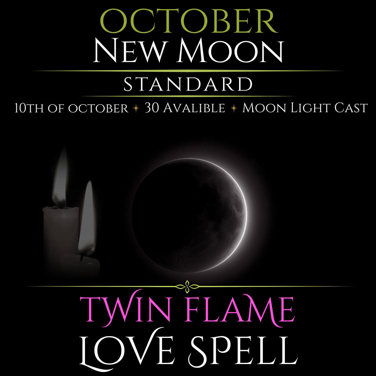 October New Moon Twin Flame Love Spell