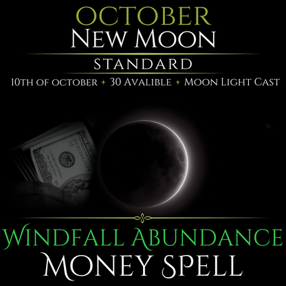 October New Moon Windfall Abundance Money Spell