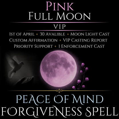 Pink Full Moon Bring Forgiveness Peace Spell