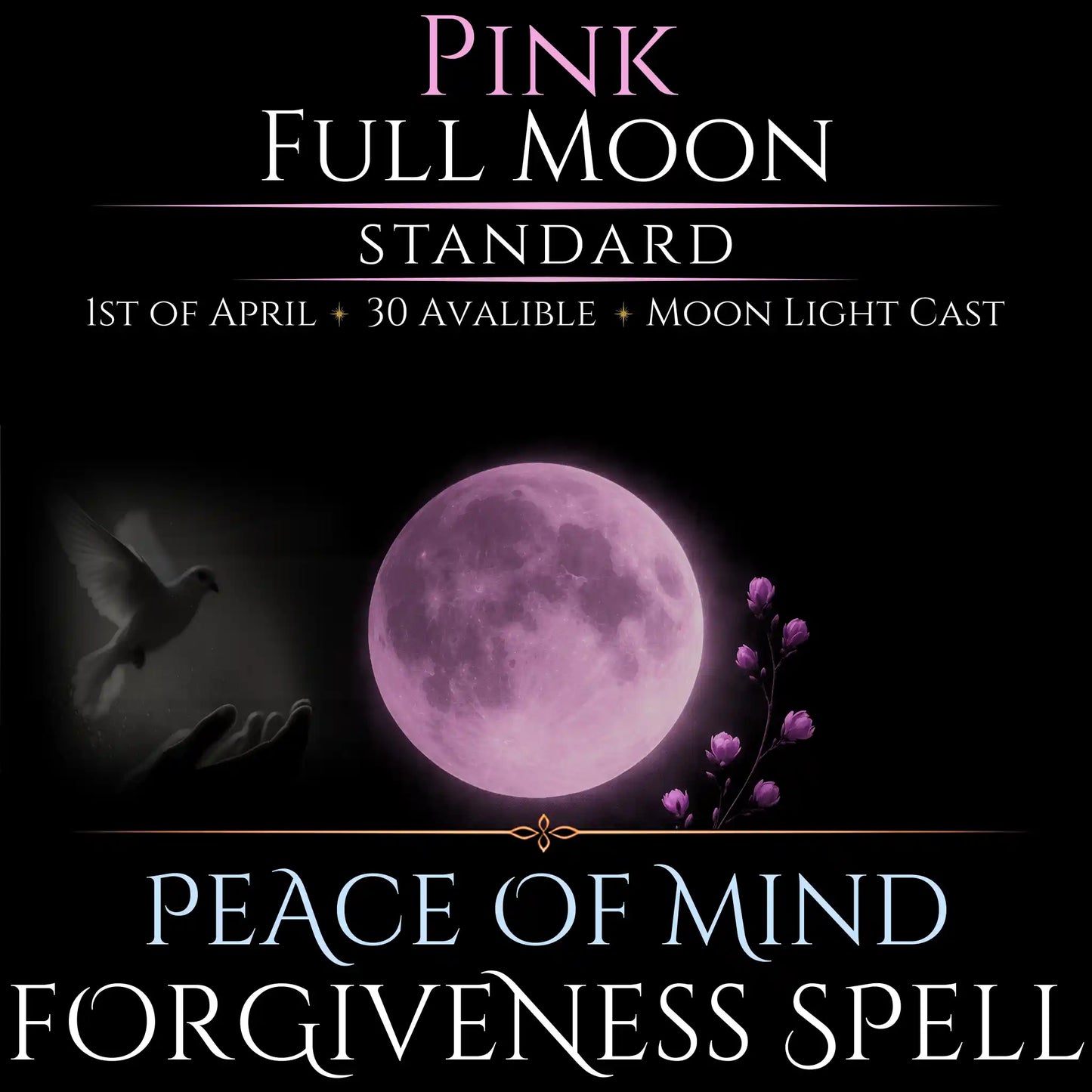 Pink Full Moon Bring Forgiveness Peace Spell