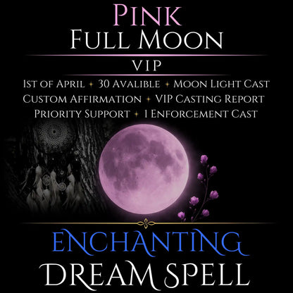 Pink Full Moon Enchanting Dream Connection Spell
