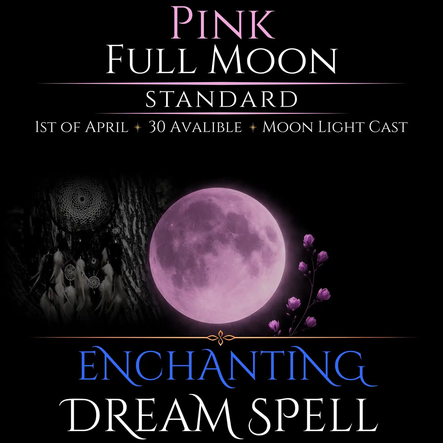 Pink Full Moon Enchanting Dream Connection Spell