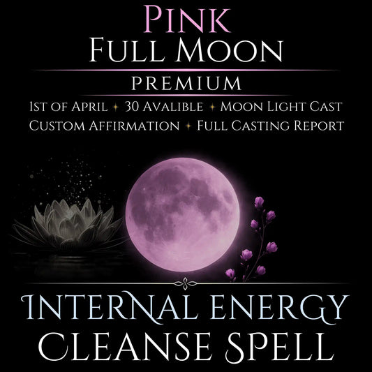 Pink Full Moon Internal Energy Cleanse Spell