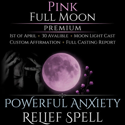 Pink Full Moon Anxiety Relief Peace Spell