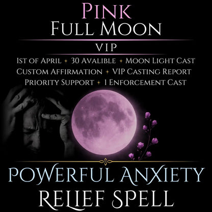 Pink Full Moon Anxiety Relief Peace Spell