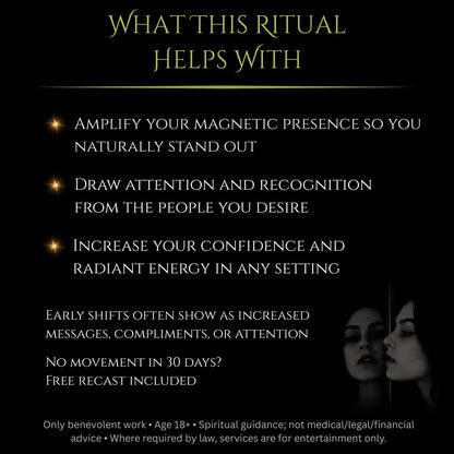 Blue Full Moon Notice Me Attraction Spell