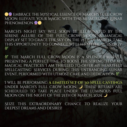 Crow Full Moon Notice Me Spell