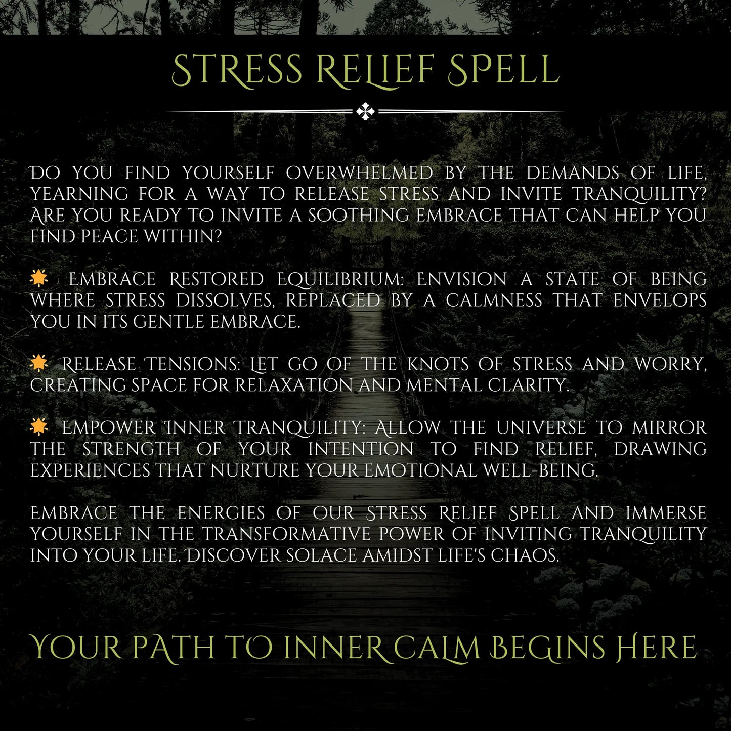 Stress Relief Spell