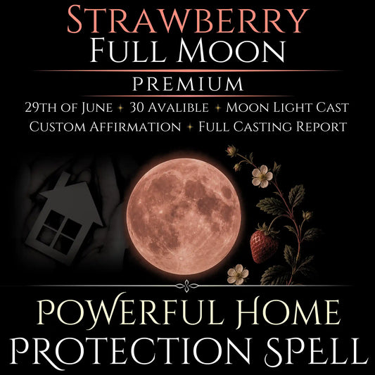 Strawberry Full Moon Blessed Home Protection Spell