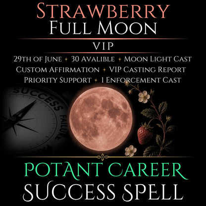 Strawberry Full Moon Career Growth Success Spell