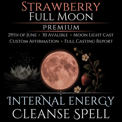 Strawberry Full Moon Internal Energy Cleanse Spell