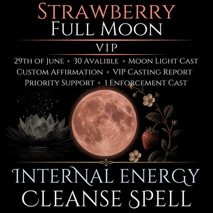 Strawberry Full Moon Internal Energy Cleanse Spell