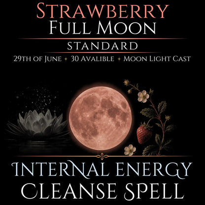 Strawberry Full Moon Internal Energy Cleanse Spell