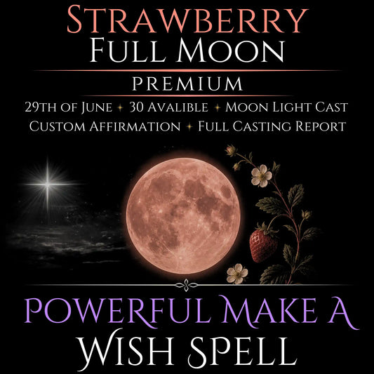 Strawberry Full Moon Make A Wish Bespoke Spell