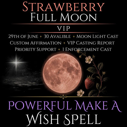Strawberry Full Moon Make A Wish Bespoke Spell