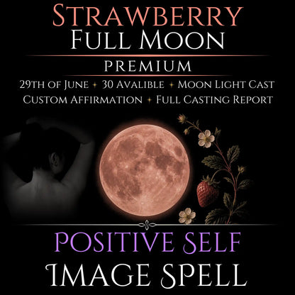 Strawberry Full Moon Positive Self Image Empowerment Spell