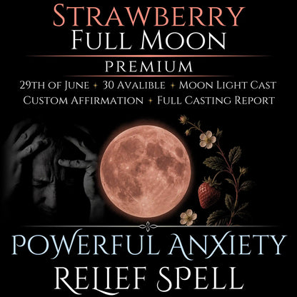 Strawberry Full Moon Anxiety Relief Peace Spell