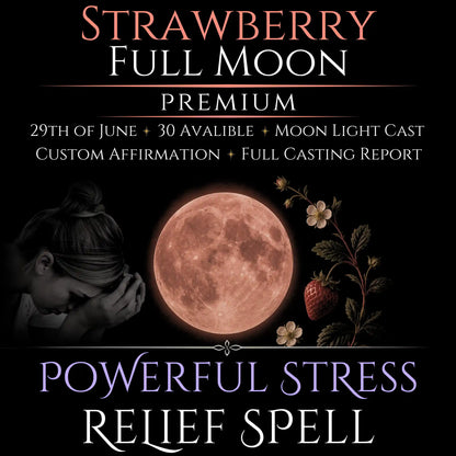 Strawberry Full Moon Stress Relief Peace Spell