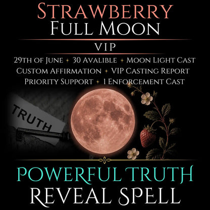 Strawberry Full Moon Truth Reveal Clarity Spell
