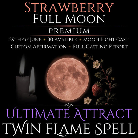 Strawberry Full Moon Twin Flame Love Spell