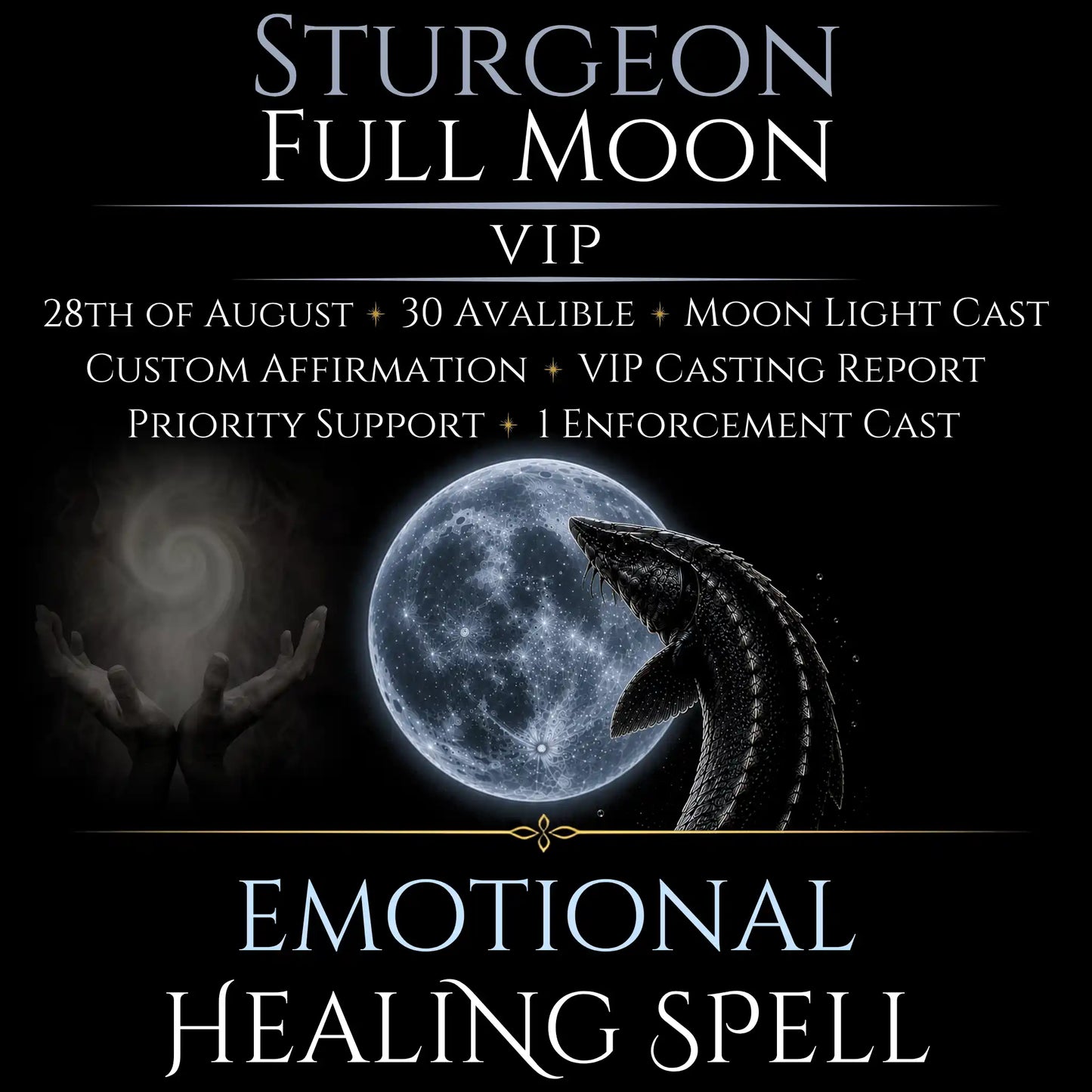 Sturgeon Full Moon Emotional Healing Peace Spell